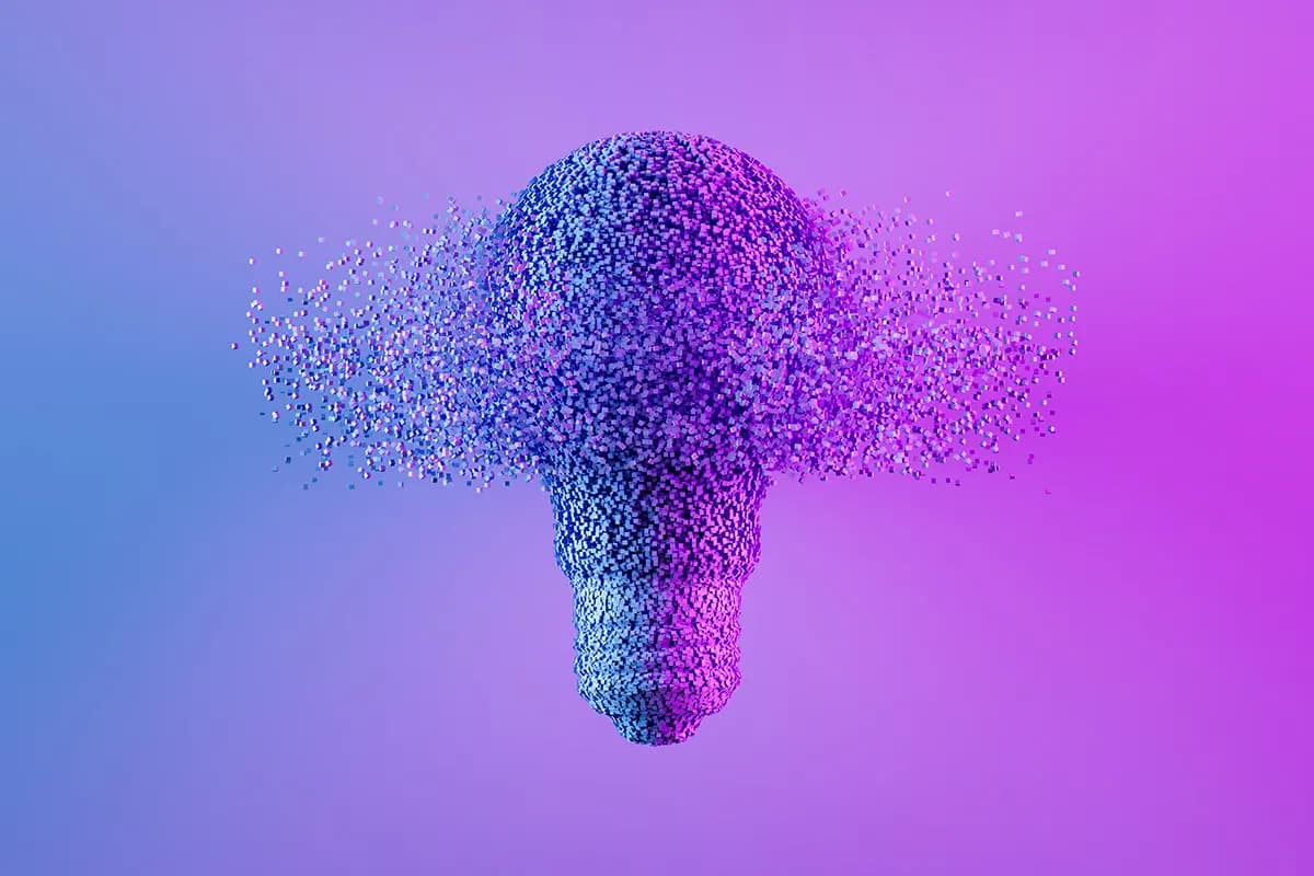 Abstrakte Visualisierung von Innovation und strategischer Technologie